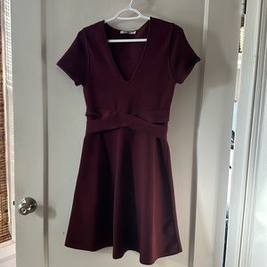 Alexander Wang burgundy ribbed dress size medium